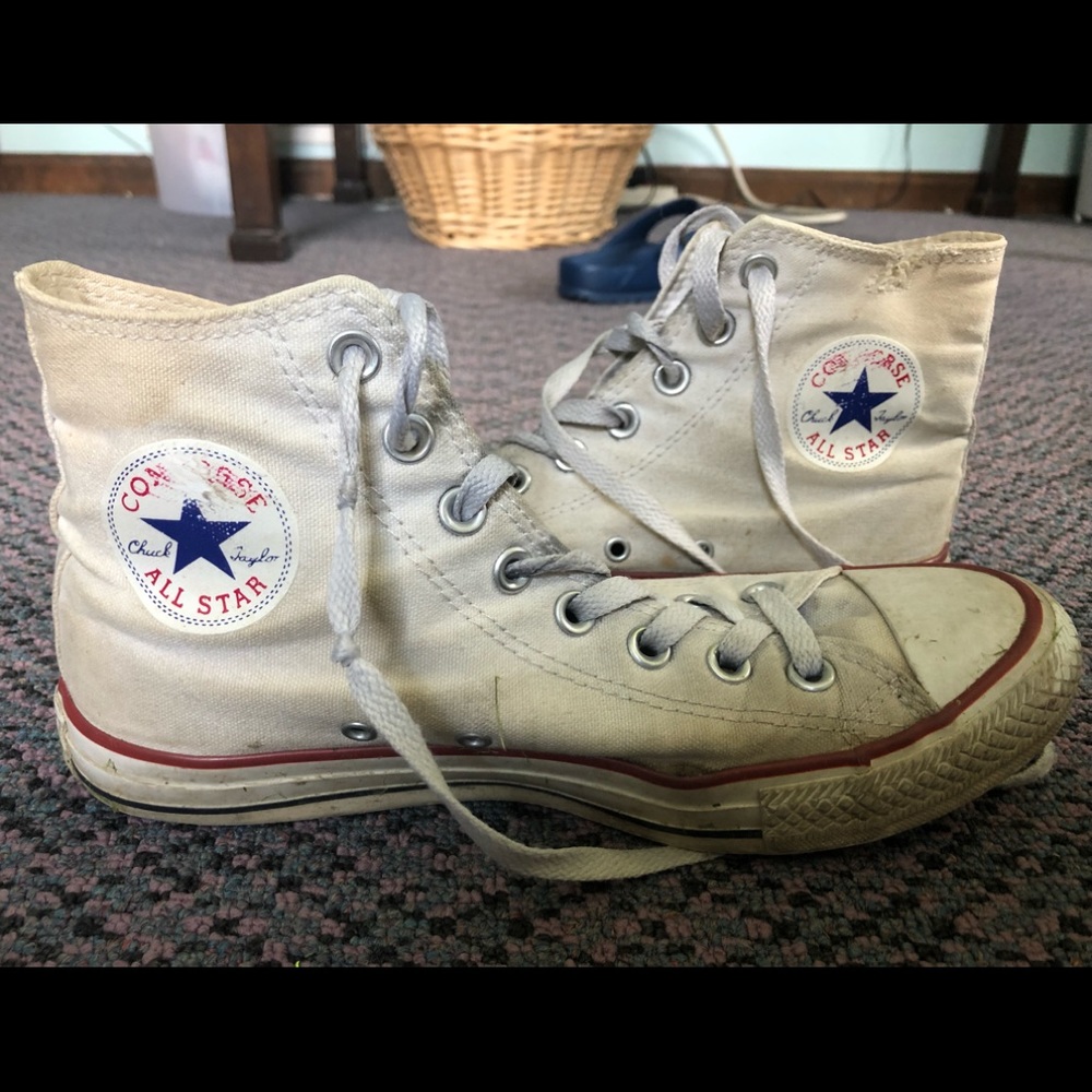white high top converse